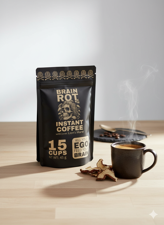🧠💀 Brain Rot – Lion’s Mane Mushroom Coffee